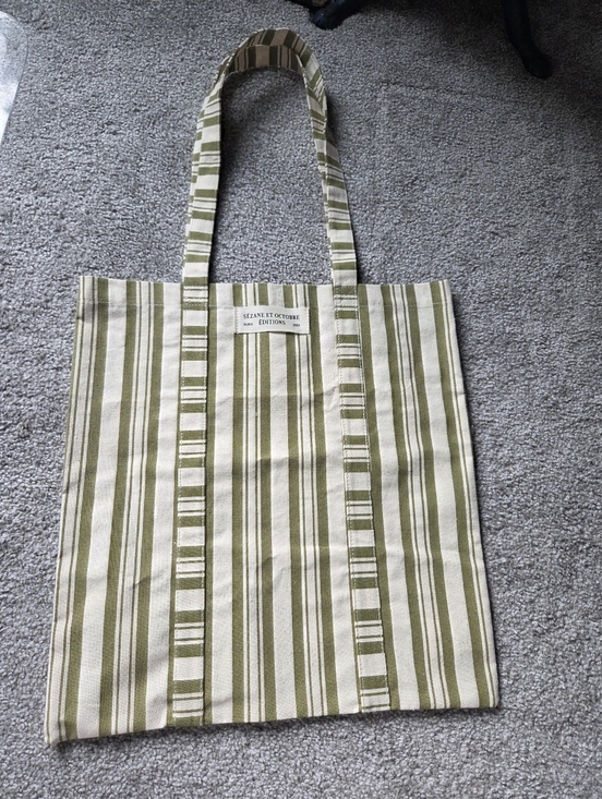 Sezane Handbags - NWOT Green Striped Sézane Tote Bag